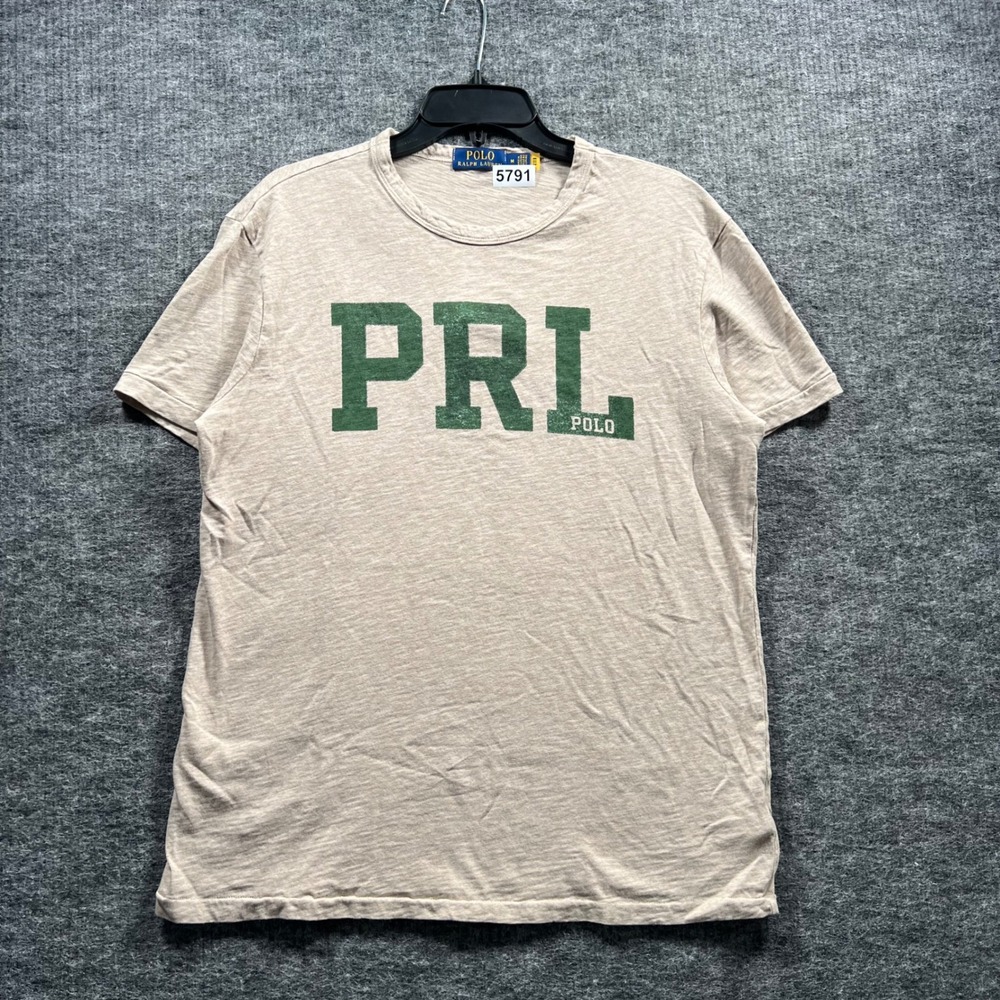 Polo Ralph Lauren Mens Medium Tan Slub Cotton PRL Graphic T-Shirt